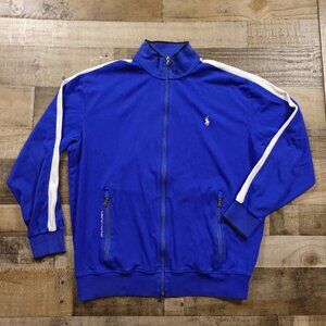 Polo Ralph Lauren Performance Track Jacket Men’s XLT Blue Full Zip Athletic